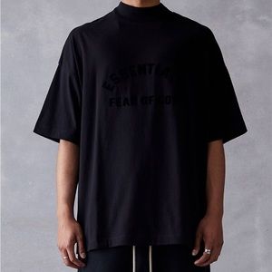 The Fear of God Essentials Jet Black T-Shirt very oversized